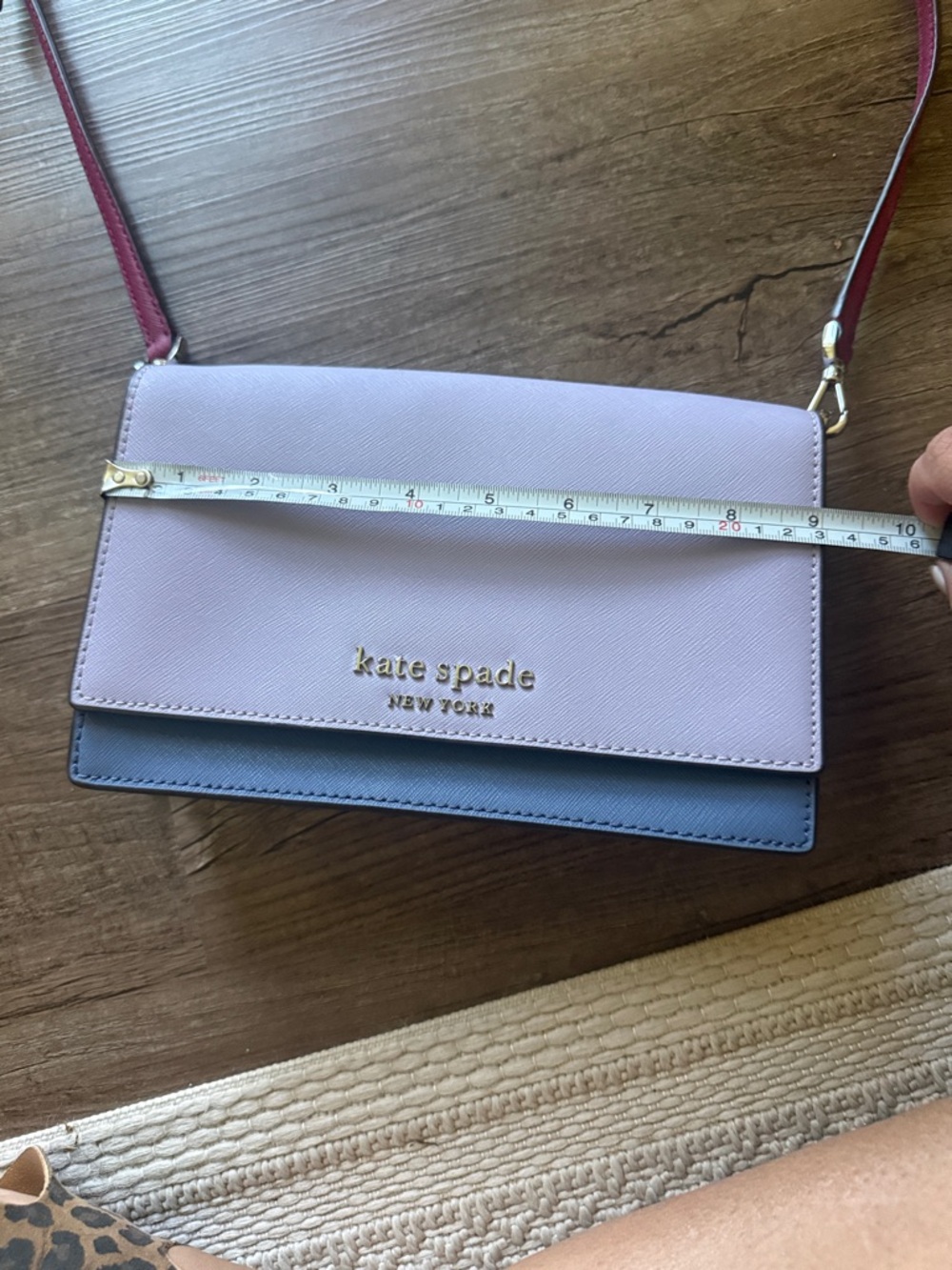 kate spade Two-Tone Lilac and Blue Leather Crossbody